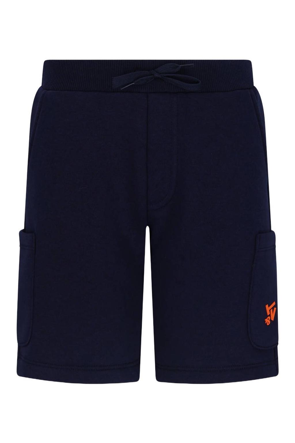 Donkerblauwe jongens TYGO & vito jersey regular waist sweatshort met loose fit en elastische tailleband met koord