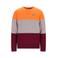 TYGO & vito sweater oranje/greige/donkerrood