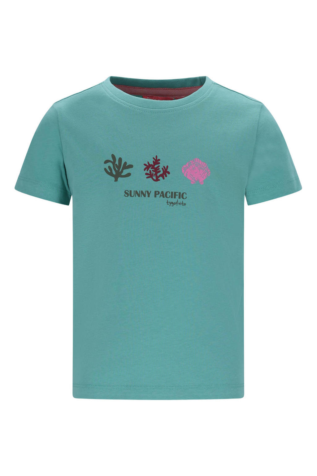 Groene meisjes TYGO & vito jersey T-shirt van katoen met korte mouwen en ronde hals