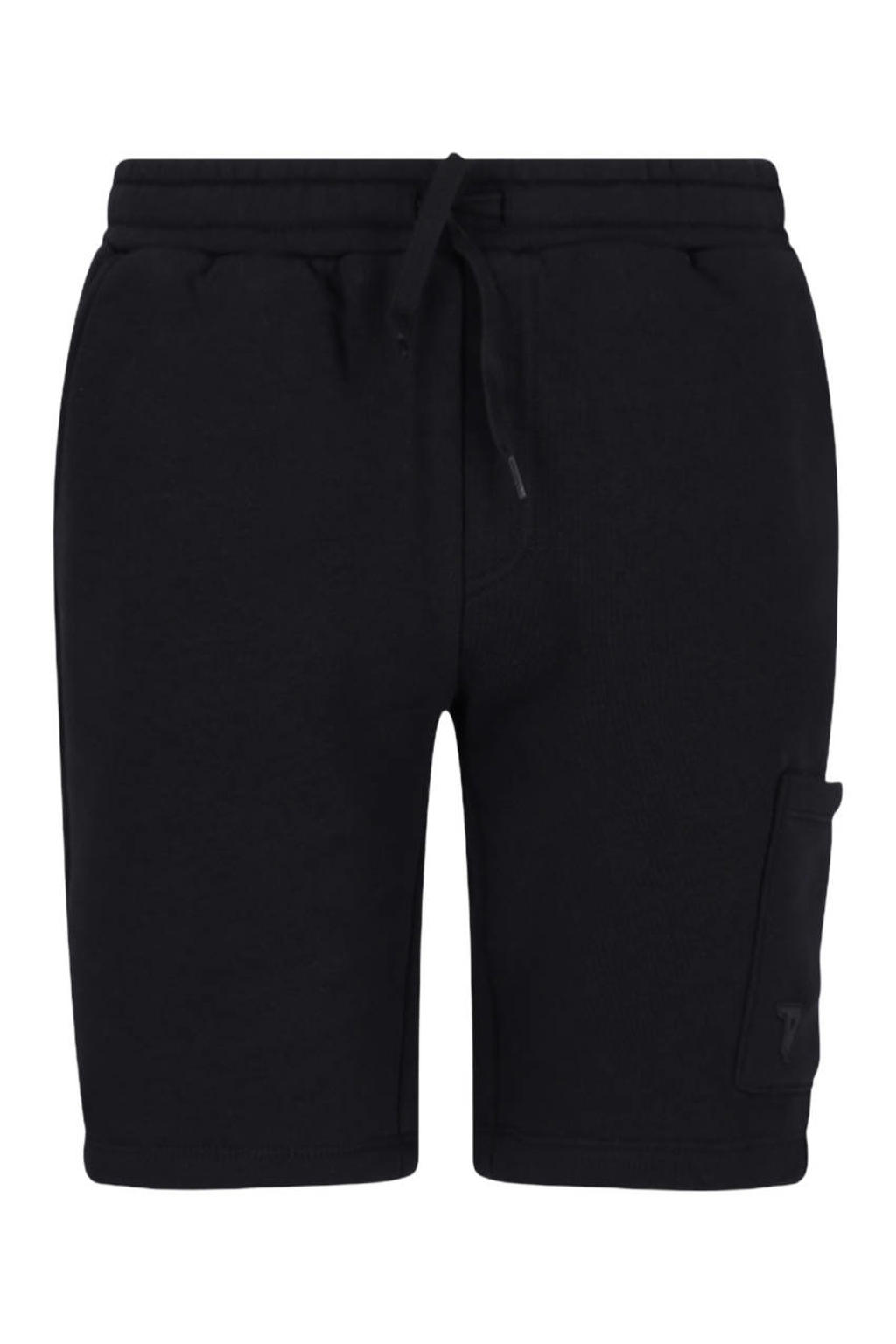 Zwarte jongens TYGO & vito NextGen regular sweatshort met elastische tailleband met koord en effen