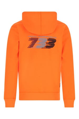 hoodie met backprint oranje