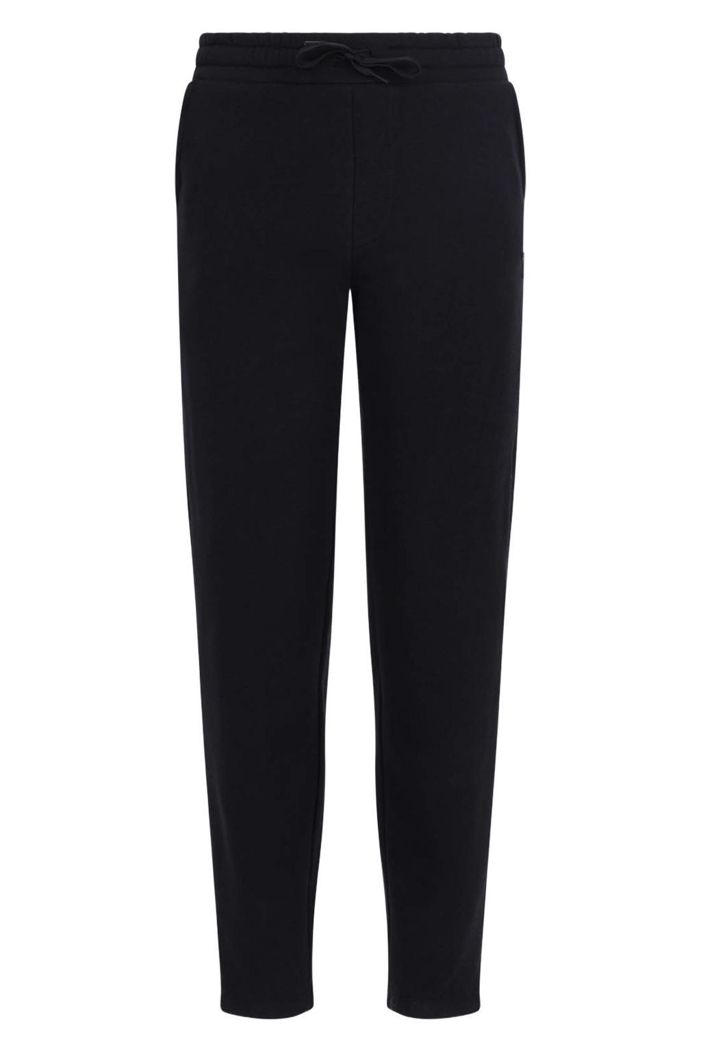 Zwarte jongens TYGO & vito NextGen slim joggingbroek van sweat materiaal met regular waist, elastische tailleband met koord en effen
