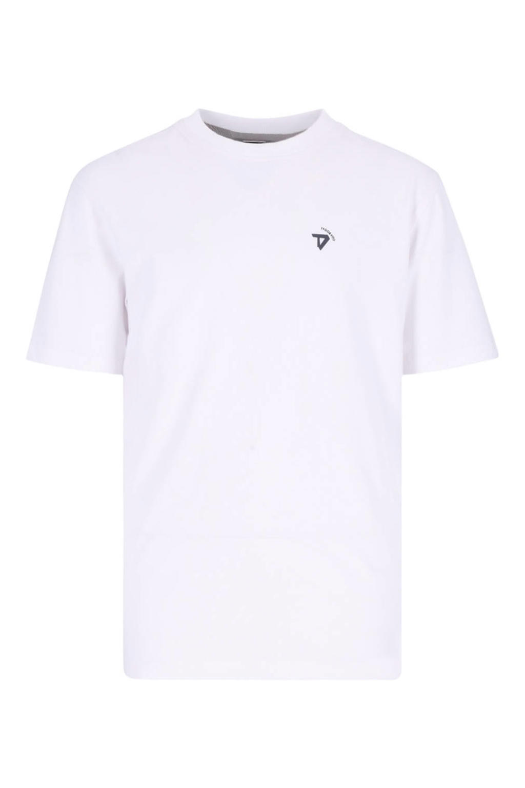 Witte jongens TYGO & vito NextGen T-shirt van katoen met backprint, korte mouwen en ronde hals