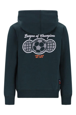 hoodie met backprint donkergroen