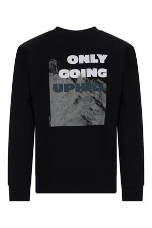 sweater met backprint zwart