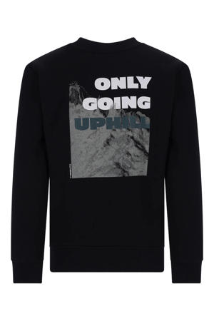 sweater met backprint zwart