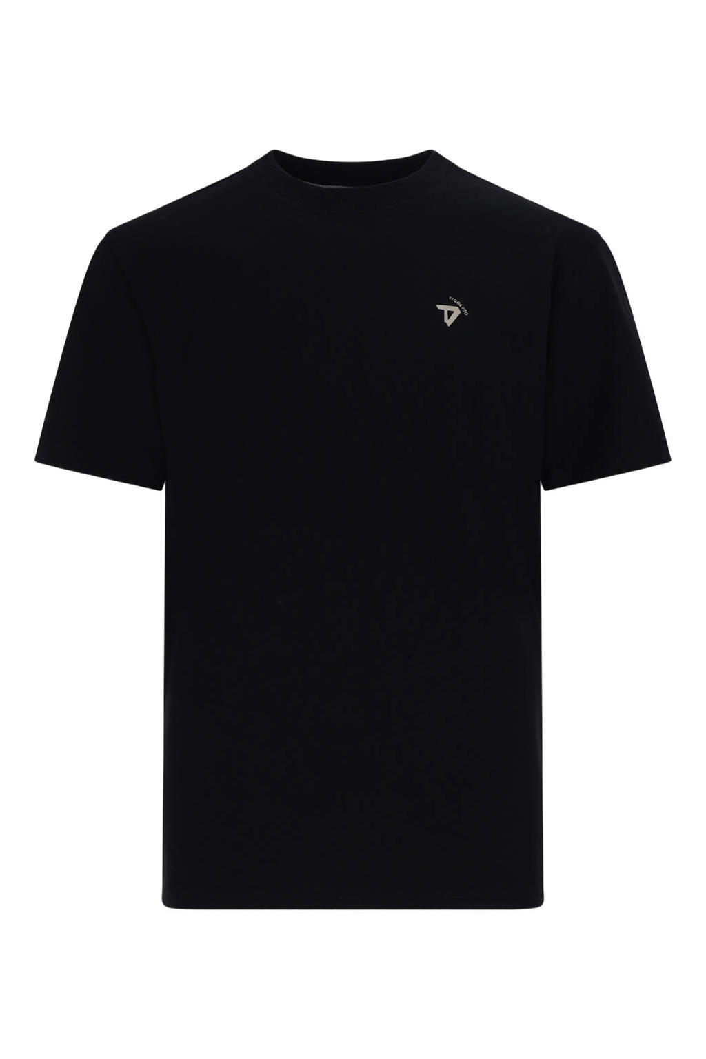 Zwarte jongens TYGO & vito NextGen T-shirt van katoen met backprint, korte mouwen en ronde hals