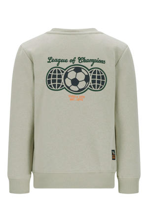 sweater met backprint zand