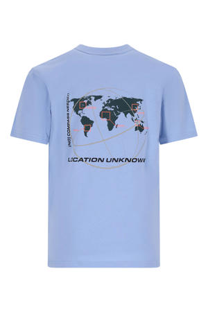 T-shirt met backprint lichtblauw