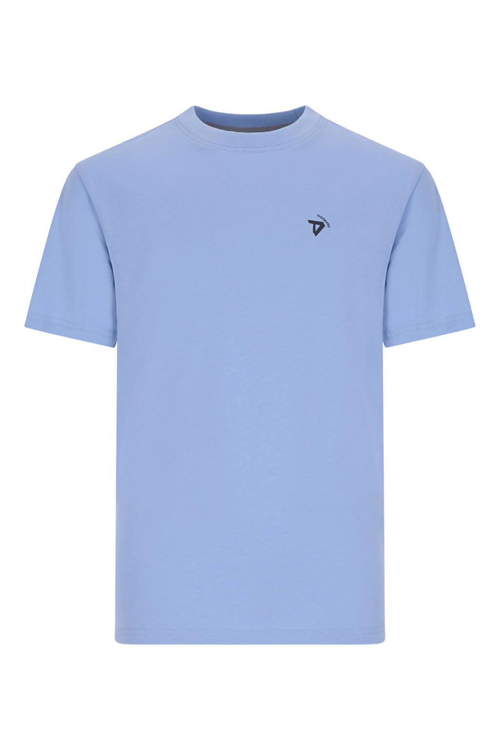 Lichtblauwe jongens TYGO & vito NextGen T-shirt van katoen met backprint, korte mouwen en ronde hals