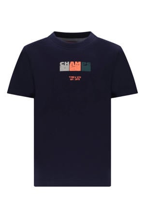 jersey T-shirt donkerblauw