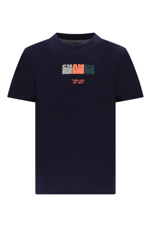 jersey T-shirt donkerblauw