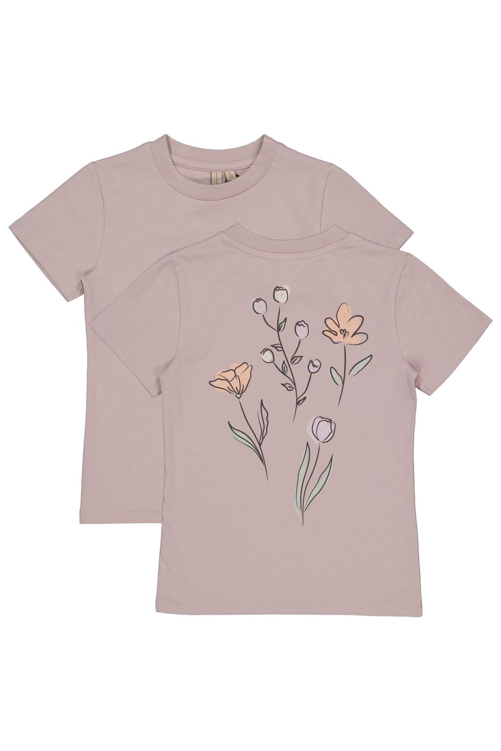 LEVV Little T-shirt met backprint lila