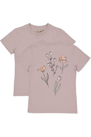 T-shirt met backprint lila