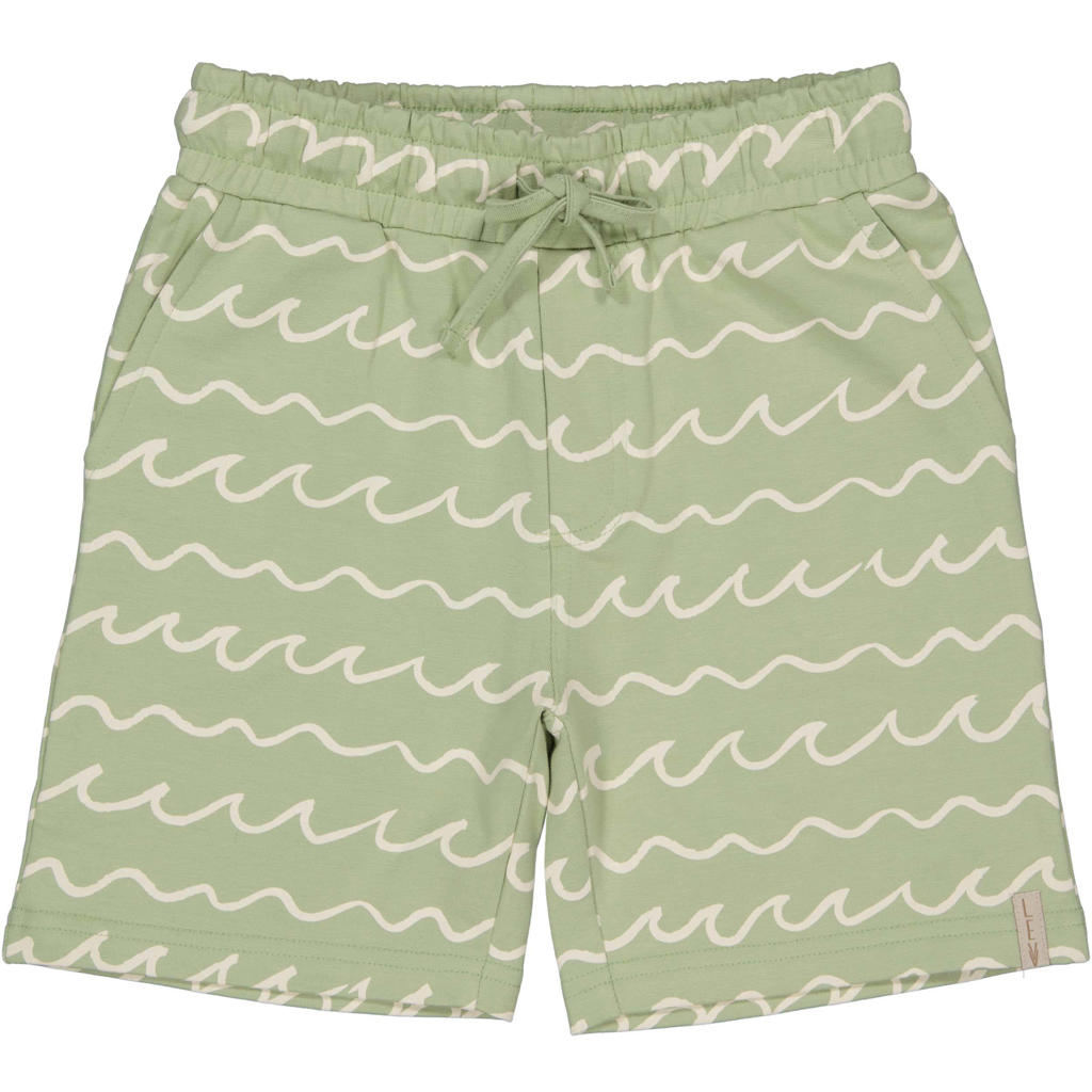 Groene jongens LEVV Little regular waist casual short van stretchkatoen met elastische tailleband met koord