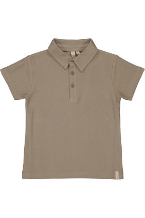 polo met textuur bruin