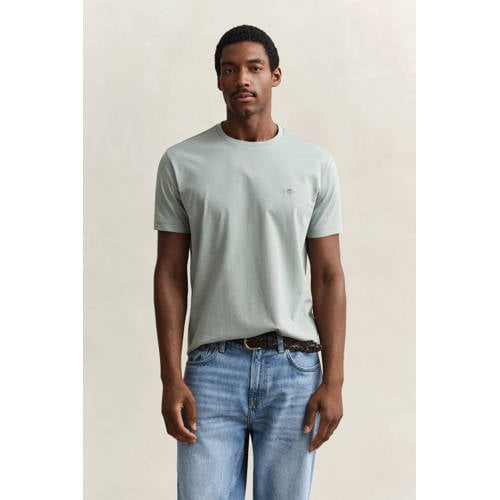 GANT regular T-shirt lichtgroen afbeelding