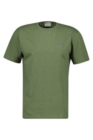 regular T-shirt donkergroen