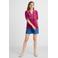 Anytime crinkle top met borduursel wijnrood