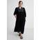 Anytime crinkle maxi jurk met borduursel zwart