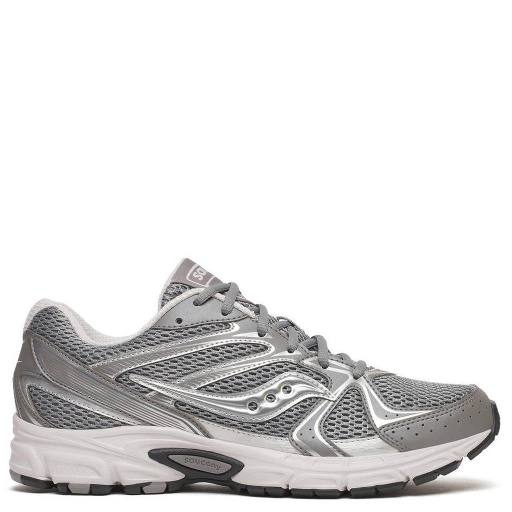 Grijs en donkergrijze unisex Saucony Ride Millenium sneakers van textiel/imitatieleer met veters