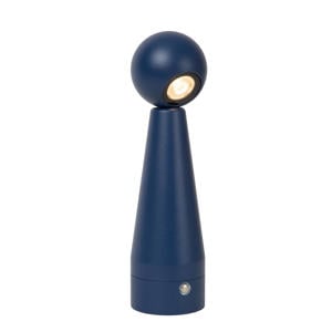 IPSOS - Oplaadbare Tafellamp - Accu/Batterij - LED Dimb. - 1x3W 2700K - Blauw