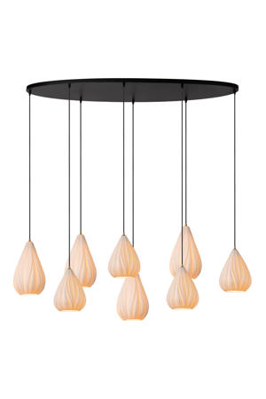 CINZIA - Hanglamp - 8xE27 - Wit  
