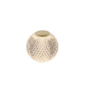 CINTRA - Oplaadbare Tafellamp - Accu/Batterij - Ø 9 cm - LED 3 StepDim - 1x1,5W 3000K - Transparant