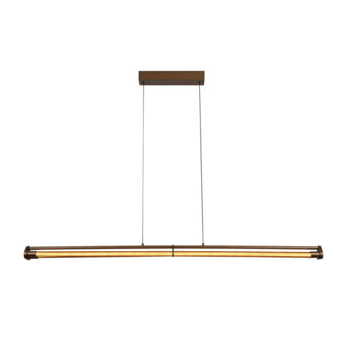 Lucide JANDERIN - Hanglamp - LED Dimb. - CCT - 2x16,5W 2200K/3300K - Handbewegingssensor - Champagne kleur | Vibes afbeelding