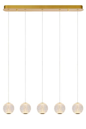 CINTRA - Hanglamp - LED Dimb. - 5x4,7W 2700K - Transparant