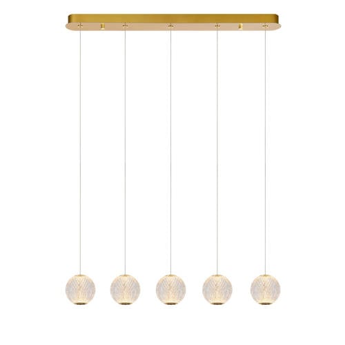 Lucide CINTRA - Hanglamp - LED Dimb. - 5x4,7W 2700K - Transparant afbeelding