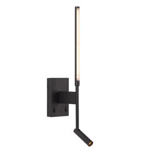 FINAN - Wandlamp - LED - 2700K - Met USB oplaadpunt - Zwart 