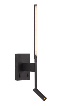 FINAN - Wandlamp - LED - 2700K - Met USB oplaadpunt - Zwart 