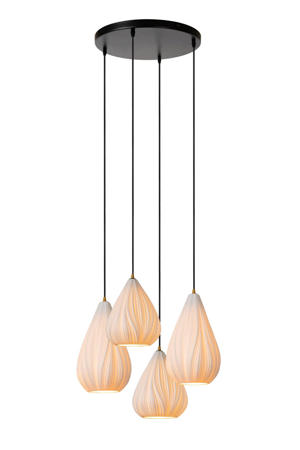 CINZIA - Hanglamp - Ø 55,5 cm - 4xE27 - Wit  