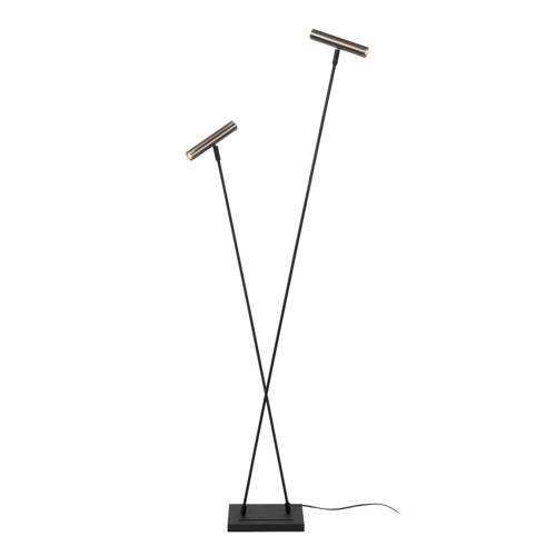 Lucide DUARTE - Vloerlamp - 2xG9 - Grijs ijzer | Vibes afbeelding