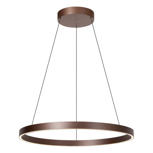 Lucide LIANE - Hanglamp - Ø 80 cm - LED Dimb. - CCT - 2x36W 2700K/4000K - Roest bruin | Vibes afbeelding