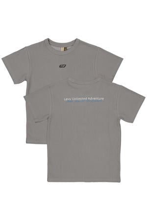 T-shirt met backprint grijs