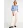 Maicazz & Zizo gestreepte blouse blauw broderie