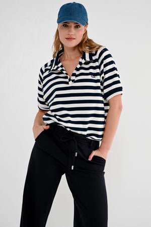gestreepte top donkerblauw