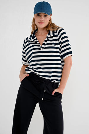 gestreepte top donkerblauw