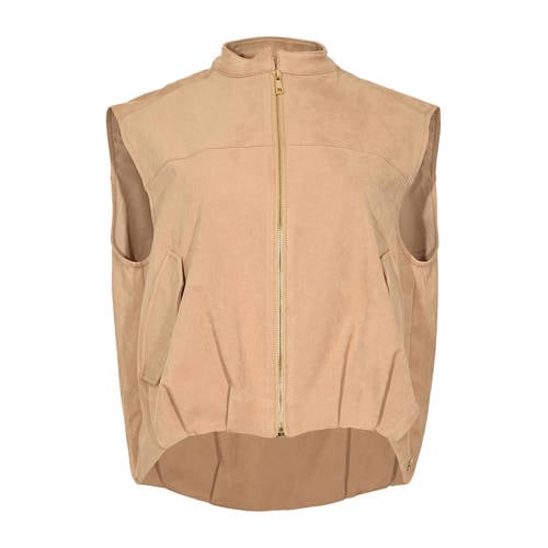 Maicazz & Zizo suede gilet beige afbeelding