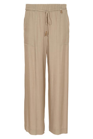 high waist broek beige
