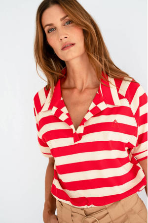 gestreepte top rood