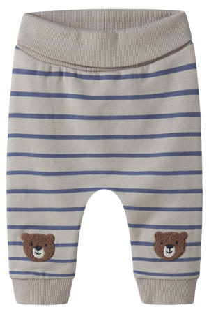 regular gestreepte casual broek grijs