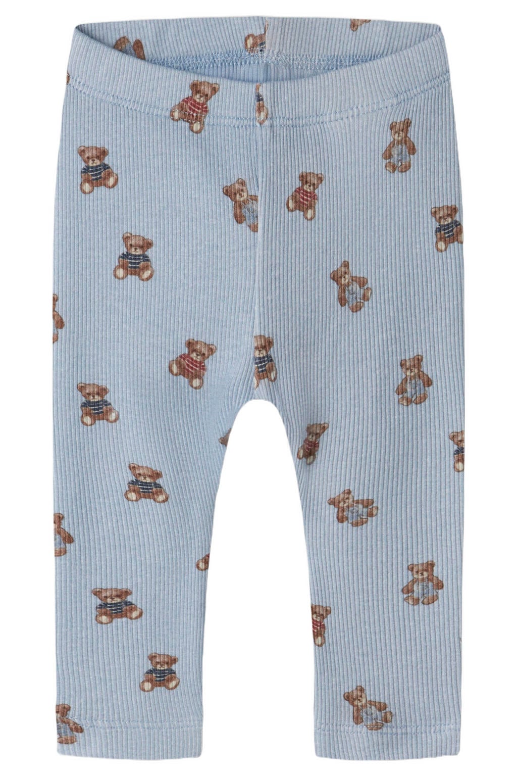 Blauwe jongens NAME IT BABY regular babybroek van katoen met elastische tailleband