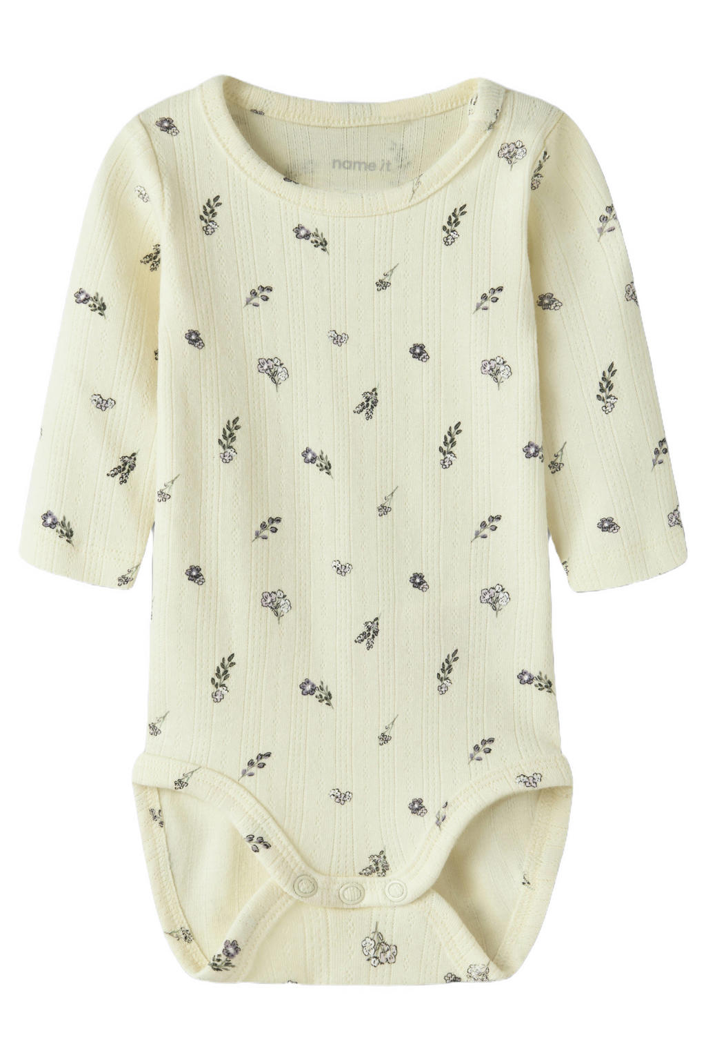 NAME IT BABY gebloemde romper ecru
