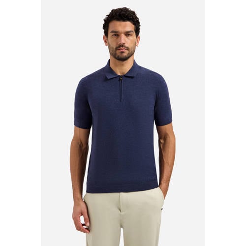 No Excess regular polo donkerblauw afbeelding