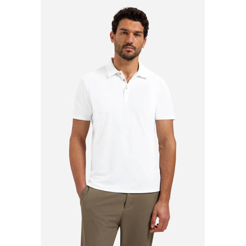 No Excess travelstof regular polo wit afbeelding