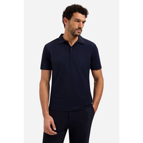 No Excess travelstof regular polo donkerblauw afbeelding