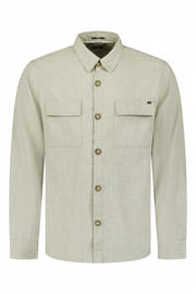 thumbnail: No Excess overshirt met linnen lichtkaki